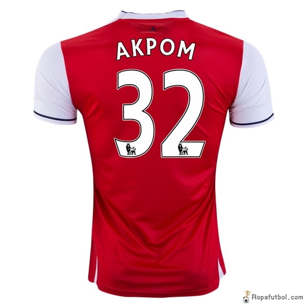 Camiseta Arsenal Replica Primera Ropa Akpom 2016/17 Rojo